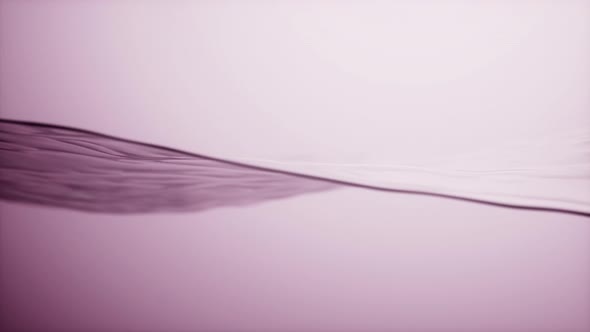 Beautiful Water Surface. Light Red Color. Abstract Background with Animation Waving of Waterline