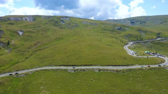 Aerial View Of Famous Romanian Mountain Road Transalpina 24