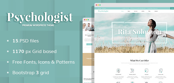 Psychologist - Personal Page PSD Template