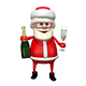 Santa Claus with Champagne - VideoHive Item for Sale