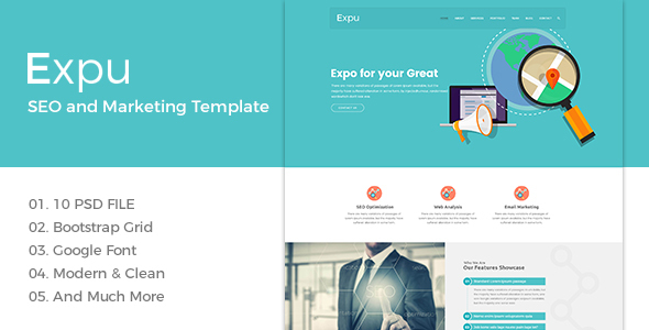 Expu-SEO and Marketing PSD Template – 0 Sold!