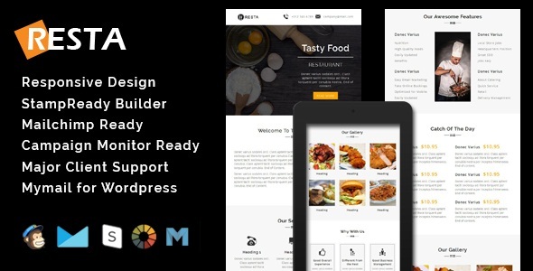 RESTA - Responsive Restaurant Email Template