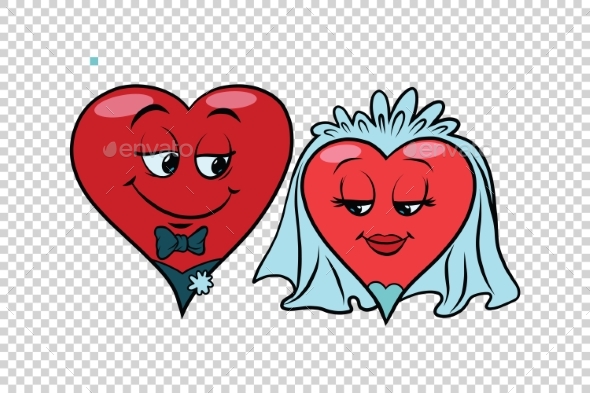 Wedding Groom and Bride Valentine Heart