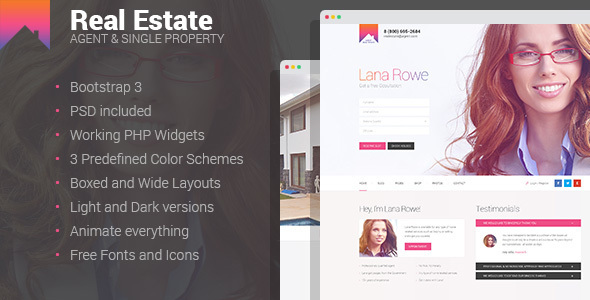 Real Estate - Agent & Single Property HTML template