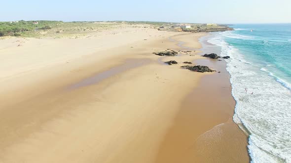 Praia da Guincho beach Portugal, popular with kitesurfers