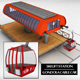 Ski lift station gondola cable car - 3DOcean Item for Sale