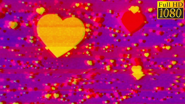 Hearts Bokeh Particles Background Vj Loops V2