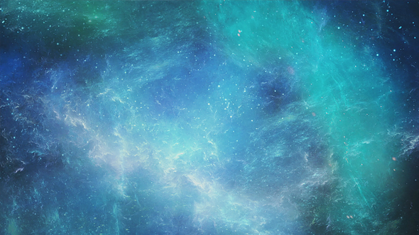Colorful Bright Blue Space Nebula