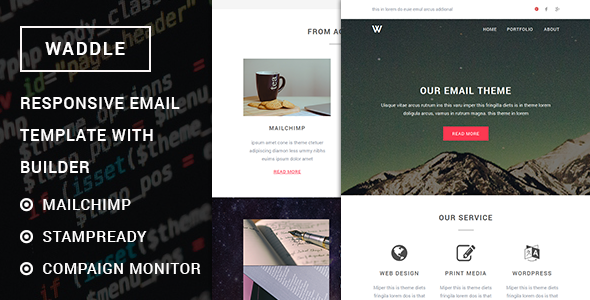 Waddle - Responsive Email Template with Stampready Builder