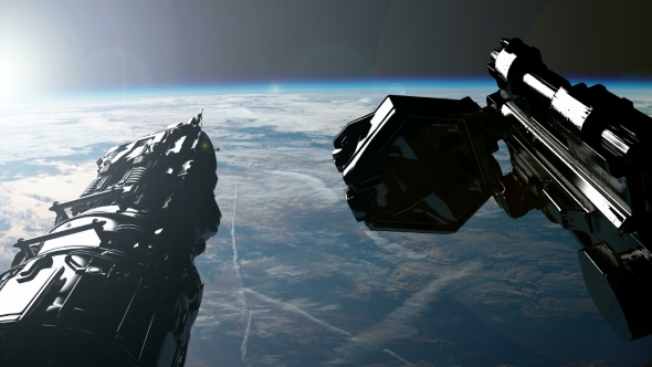 International Space Station Orbiting Earth alt