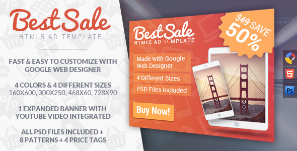 BestSale - szablon banner promocyjny HTML5