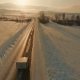 Several Cars Driving on Icy Road at the Dusk - VideoHive Item for Sale