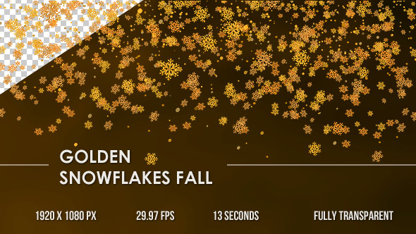Golden Snowflakes Falling
