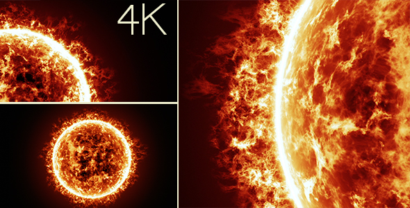 Sun Surface with Solar Flares 2