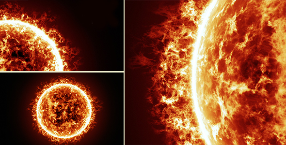 Sun Surface with Solar Flares