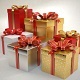gift boxes set Christmas - 3DOcean Item for Sale