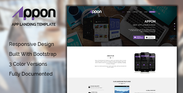 Appon HTML5 App Landing Page