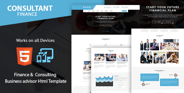 Consulting Finance and Accounts – Advisor Business Html Template