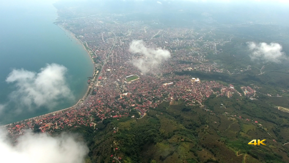 Aerial City by the Sea and Forest