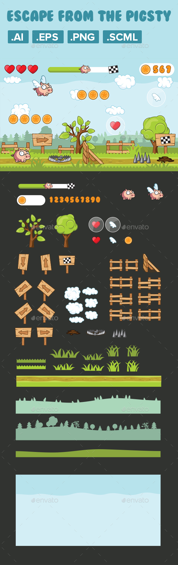 2D Platformer Game Assets from GraphicRiver