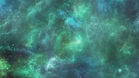 Beautiful Green Space Nebula