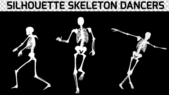 Silhouette Skeleton Dancers - 3 Pack alt
