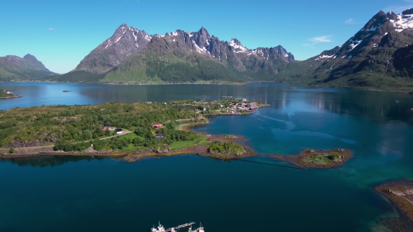 Aerial Footage Beautiful Nature Norway.