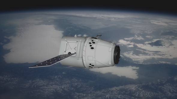 Satellite over Earth alt