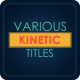 Various Kinetic Titles Pack - VideoHive Item for Sale
