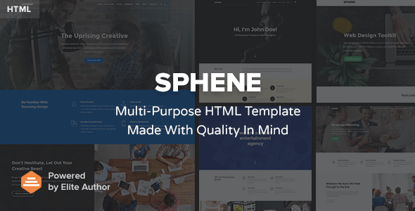 Sphene – Corporate, Agency, Photography, One Page and Shop HTML Template