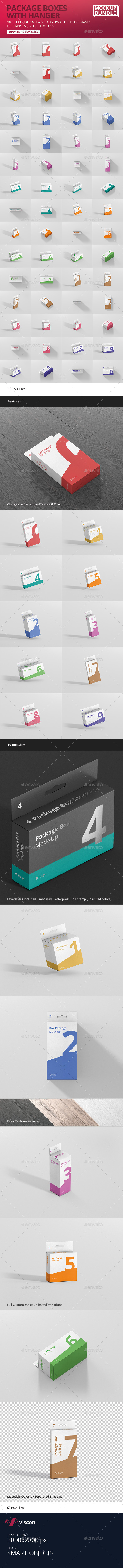 Download Box Mockup Bundle Graphics Designs Templates PSD Mockup Templates