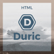Duric - One Page Creative HTML Template - ThemeForest Item for Sale