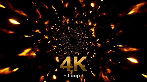 Flame Flakes Particles 4K Loop