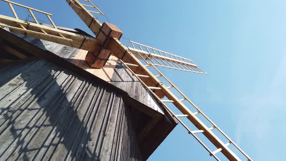 Traditional Old Poland Rustic Windmill