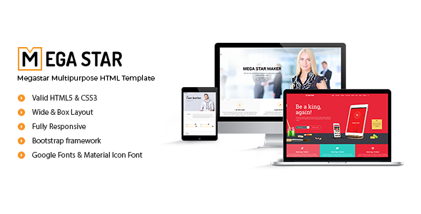 Megastar – Multipurpose HTML Template