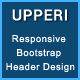 Upperi - Responsive Bootstrap Header Design