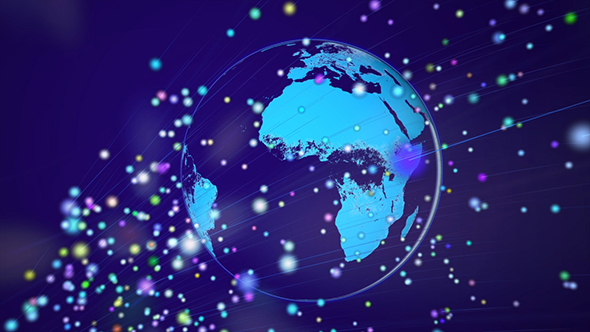 The Flow of Colored Particles and Globe alt