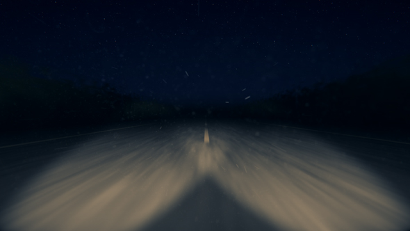 Realistic Night Road