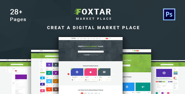 FOXSTAR - Digital Market Place PSD Template