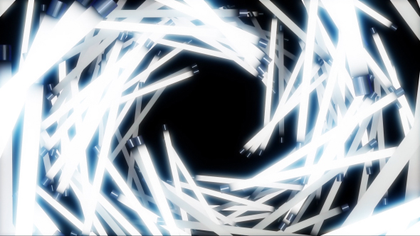 Glow Neon White Lamps Tunnel alt