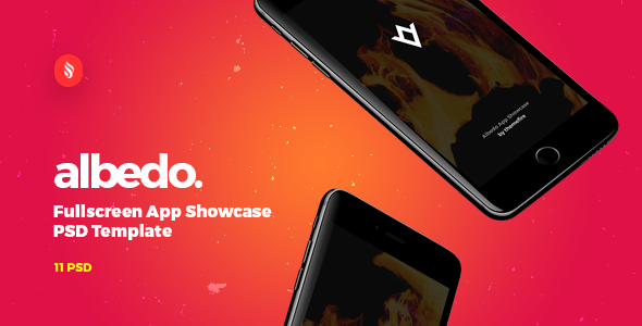 Albedo - Full Screen App Showcase PSD Template