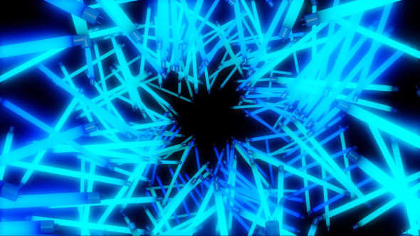 Blue Neon Lights Tunnel alt