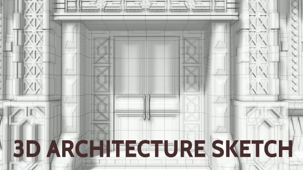 3d Architectural Sketch Background