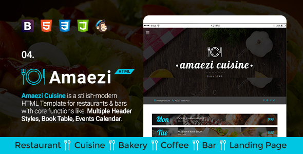 Amaezi - Responsive Restaurant HTML Template