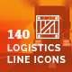 Logistics Delivery Line Icons - GraphicRiver Item for Sale