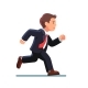 Business Man in Suit and Red Tie Running Fast - GraphicRiver Item for Sale