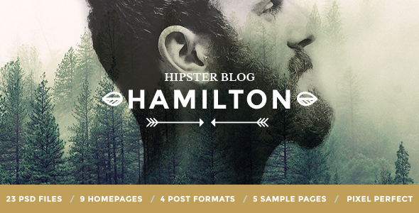 Hamilton - Hipster Blog PSD Template