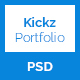 Kickz Portfolio PSD Template - ThemeForest Item for Sale