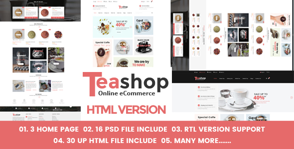 Teashop eCommerce HTML Template