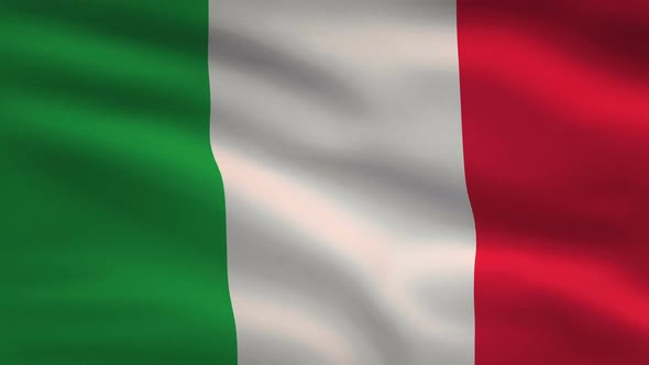 Italy Windy Flag Background 4K